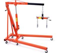 Lifting Tool Engine Hoist With Lever 2 Ton Folding Cherry Picker Shop Crane Hoist Lift Heavy Duty Hydraulic Engine Crane With 6 Casters Electric Hoists