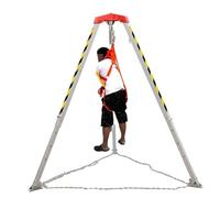 Lifting Tripod Moving Tripod/Confined Space Tripod Kit, 1200lbs Winch Large Rescue Support Bracket, Lifting and Rescue Equipment for Working in High Place (Size : 1200lbs+Safe Belt)