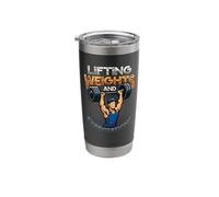 Lifting Weights and Expectations Motivational Gym Workout Stainless Steel Insulated Tumbler