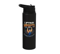 Lifting Weights and Expectations Motivational Gym Workout Stainless Steel Insulated Water Bottle