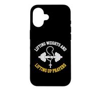 Lifting Weights And Lifting Up Prayers Christian Bodybuilder Case for iPhone 16