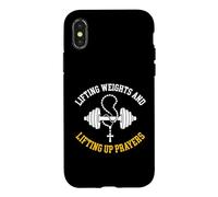 Lifting Weights And Lifting Up Prayers Christian Bodybuilder Case for iPhone X/XS