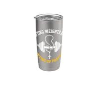 Lifting Weights and Lifting Up Prayers Christian Bodybuilder Stainless Steel Insulated Tumbler