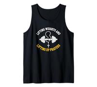 Lifting Weights and Lifting Up Prayers Christian Bodybuilder Tank Top