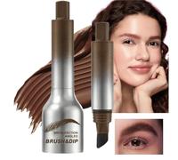 Liftique Instant Brow Brush - Angled Brow Brush & Dip, Liquid Eyebrow Pen, Dark Brown Eyebrow Pomade & Gel