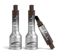 Liftique - Instant Brow Brush, Liftique Brow Brush, Pagevine Brows Fection 4d Eyebrow Pen, 2.0 Pagevine Brushs and Dip, Long Lasting Waterproof(Espresso+Chocolate)