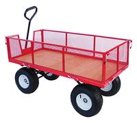 LiftMate Heavy Duty Garden Trolley with Folding Sides & Standard Plywood Deck, 350kg Capacity, Large & Lightweight Cart, Garden Trolley on Wheels Heavy Duty