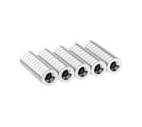LiftSun -10x3mm - 50 Pack Ring Magnet with #4 Countersunk Hole, Powerful Small Rare Earth Magnets, Mini Strong N42 Neodymium Disc Magnets for DIY, Crafts, Scientific,Strong Plantation Shutter Magnets