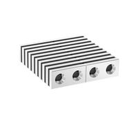 LiftSun Rare Earth Magnets N42-1.00" L x 1/2" W x 1/8" H - 16 Pack, Neodymium 2X #6 Screw Countersunk Hole Bar Magnets with Screw Holes, 9.2LBS NdFeB Block Magnet- 1.00" x 0.5" x 0.125"