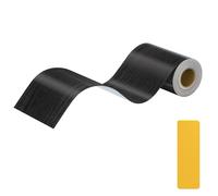 Lifuncren 10M Woodgrain Patterned Duct Tape, Wood Effect Repair Adhensive, Self-Adhesive Wood Grain Repair Tape, Imitation Woodgrain Wallpaper Border for Skirting Board, Doors, Floors (Black)