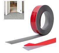 Lifuncren 2m PVC Floor Transition Strip, Self Adhesive Door Threshold Strip, Laminate Floor Cover Strips, Carpet Door Divider Strip, Flat Laminate Flooring Edge Trim Strip (4cm,Grey Wood Grain)