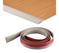 Lifuncren 2M Self Adhesive Carpet Edge Strip Laminate Floor Transition Strip Carpet Trim Strip Carpet Door Strips PVC Rubber Threshold Strips Suitable for Transition Height Within 5mm(Grey wood grain)