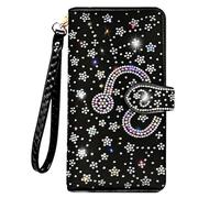 LIFUTOPIA Bling Rhinestone Star Leo Wallets- Glitter Sparkly Wristlet Clutch Purse Credit Card ID Holder Large Capacity for Women Men Leo