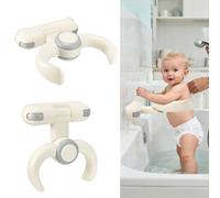 LIFVCNT Baby Shower Stand for Infant to Toddler 6-36 Months, Wall-Mounted Baby Bath Stand Support with Adjustable Height & Powerful Suction, Space-Saving Easy Clean Design, Baby Shower Gifts,Gray