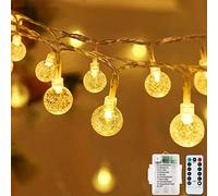 Ligarko Fairy Lights Battery, 60LED 7M/23ft Garden Lights Outdoor, with 8 Modes Remote Control String Lights Waterproof, Fairy Lights for Bedroom, Party, Wedding, Christmas Decorations (Warm White)