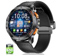 LIGE GPS Smart Watch for Men with 530mAh Battery(Make/Answer Call),1.43" Amoled Always-on Smartwatch with Heart Rate SpO2 Sleep Monitor,IP68 Fitness Tracker with 180 Sports Modes for Android iOS,Black