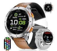 LIGE GPS Smart Watch with Barometer/Altimeter/Compass, 1.43" AMOLED Display iOS Android Smart Watch for Men with Make/Answer Call/LED Flashlight/110+Sports Modes/530mAh, IP68 Waterproof Smart Watches