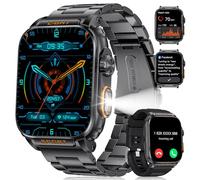 LIGE Men's Smart Watch Fashion with 1.9″Large Screen, Answer/Make Call, 500mAh Battery, Pedometer/Heart Rate 5ATM Waterproof Android iOS Smartwatch for Men