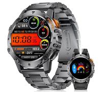 LIGE Men's Smartwatch with Bluetooth Calling, 1.43 Inch HD AMOLED Screen Smart Watch with 430 mAh, IP68 Waterproof, Sleep Monitoring Android iOS 2025