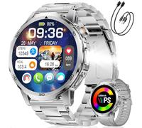 LIGE Men's Smartwatch with Calls, 1000 mAh Battery/Torch/Two Charging Cables, 1.85 Inch HD Large Display Fitness Watch, 100+ Sports Modes, IP68 Waterproof, Heart Rate, Sleep Monitor for Android iOS