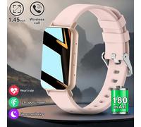 LIGE New Fashion Smart Watch Women Full Touch Screen Heart Rate Fitness Tracker Waterproof Ladies Men Smartwatch 2025 For Xiaomi pink Silicone
