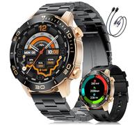 LIGE Smart Watch for Men, 1.43" AMOLED Smartwatch for Android/iOS, IP68 Waterproof, 24/7 Heart Rate/Sleep Monitor, 170+ Sports, 300+ Watch Faces, Make/Answer Call, Rose Gold Case with Black Bezel