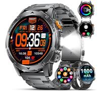 LIGE Smart Watch for Men (Answer/Make Call), 1.75" HD-Display 1000mAh Battery Smart Watches with LED Flashlight, 120+Sports Modes Fitness Tracker/IP68 Waterproof, Sport Smartwatch Android IOS Black