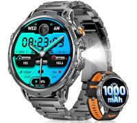 LIGE Smart Watch for Men (Answer/Make Call), 1.85" HD-Display 1000mAh Battery Fitness Tracker with LED Flashlight, 100+ Sports Modes/IP68 Waterproof, Sport Smartwatch for Android IOS Black