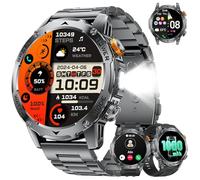 LIGE Smart Watch for Men (Make/Answer Calls) with 1000mAh, 1.75" HD Screen Smartwatch with Flashlight, Heart Rate/SpO2/Sleep Monitor, IP68 Waterproof, 100+ Sports Modes for Android iOS, 3 Straps