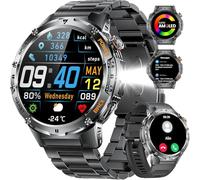 LIGE Smart Watch for Men with (Make/Answer Call), 1.43" Amoled Always-on Smartwatch with Heart Rate Sleep Monitor, IP68 Smart Watches with 100 Sports Modes for Android iOS Phone, 600mAh