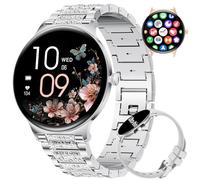 LIGE Smart Watch for Women(2 Bands), Ultra-thin 1.43" HD AMOLED Smartwatch for Android iOS,Fitness Tracker with 120+ Sport Modes/HR/IP67 Waterproof/SpO2/Sleep Monitor,Silver
