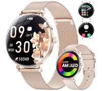 LIGE Smart Watch for Women Answer/Make Calls,1.43" AMOLED Ultra-thin Female Smartwatch with 100+Sports Modes Heart Rate Sleep Monitor, IP68 Waterproof Rose Gold Ladies Smartwatch for Android iOS