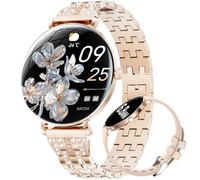 LIGE Ultra-Thin Smart Watch for Women,1.43" Fitness Tracker Watch with Heart Rate,Clories Tracker 100+ Sports Modes,Always-on Display Women Smartwatch for Android iOS (Gold-FV17-F)