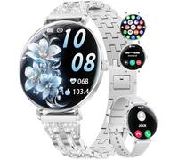 LIGE Ultra-Thin Smart Watch for Women,1.43" Fitness Tracker Watch with Heart Rate,Clories Tracker 100+ Sports Modes,Always-on Display Women Smartwatch for Android iOS Silver