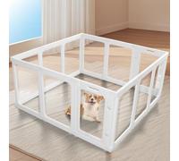 Ligefoy Acrylic dog pen,clear dog play pen for Puppy Cat Rabbit Ferret Transparent Easy Assemble Whelping Crate Kennel Cage Enclosure Sturdy & Easy Cleaning Suitable for small pets(23.6“ Height, 12PS)