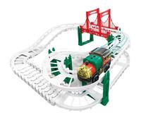 Ligeinsrk 38Pcs/Set Electric Christmas Train Set Multi-Layer Track Christmas Train Sets Battery Operated Plastic for Boys Girls Birthday