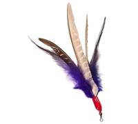 Ligeinsrk Cat Wand Toy Refill 6-7 Inch Replacement Feathered Cat Wand Attachment Toys Interactive Purple Color Refill for Indoor Play, Attachment Toys, Toy