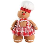 Ligeinsrk Gingerbread Plush with Clothes On Standing Posture Gingerbread Decor Stuffed Adorable Christmas Decoration for Home, Party, Carnival, Woman Christmas Decoration
