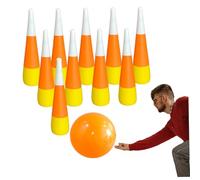 Ligeinsrk Kids Bowling Set, Safe & Fun Inflatable Family Bowling Game, Portable Plastic Thanksgiving Games, Fall Carnival Activity for Kids Adult Indoor Outdoor Lawn, Games, Set