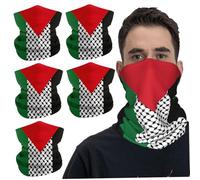 Ligeinsrk Palestine Scarf 5Pcs 10x20in Breathable Keffiyeh Elastic Palestinian Scarf Absorbent Windproof Dustproof Sunproof Palestine Keffiyeh for Daily Wearing, Biking, Style2 Palestinian