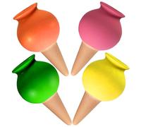 Ligeinsrk Plant Watering Globes 4Pcs Terracotta Watering Spikes 2-3 Days Self Spikes Automatic Plant Waterer Bulbs Device Drip Irrigation for Indoor PlantsWatering