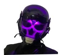 Ligeinsrk Punk Mask with Guide Rail Futuristic Mask PC Decorative Head Gear with Skull Pattern for Cosplay Party Halloween Music Festival, Futuristic, Cyber