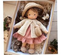 Ligeinsrk Rag Doll with Gift Box 11x2x5 Ragdoll with Hat, Bag, Shoes, and More Decoration Cute Stuffed Baby Doll Toys for Babies & Toddlers Ideal Christmas Birthday Gifts, Dolls for Toddlers, Rag