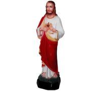 Ligeinsrk Sacred Heart of Jesus Statue, 8.27 Inch Resin Jesus Statue, Renaissance Style Inspirational Indoor Home Decor for Car Home Housewarming Present, Christ