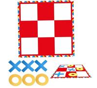 Ligeinsrk Tic Tac Toe Game Outdoor, 47x47 Inch Portable Giant Tic Tac Toe, Fun Outdoor Games for Kids, Family, Giant Game