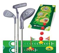 Ligeinsrk Toddler Golf Set Garden Plastic Kids Golf Set with Mat 3 Tee 9 Balls 3 Practice Holes Clubs Outdoor Indoor Games for Boys Girls Sports Toy Gifts
