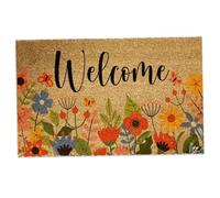 Ligeinsrk Welcome Mat 16x24 Inch Polyester Door Mat Colorful Flower Pattern Entryway Rug Non-Slip Absorbent Doormat for Hallway, Bathroom, Kitchen & More Door