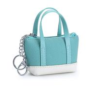 Ligficn Coin Purse Keychain Mini Leather Tote Bag Keychain Cute Bag Charms for Handbags Backpack for Women, Green, Fashion