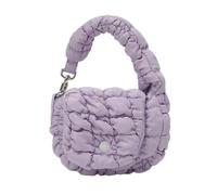 Ligficn Mini Quilted Bag Puffer Handbags Small Nylon Bags Lightweight Carryall Bag Puffy Purses for Women, Purple, Fashion