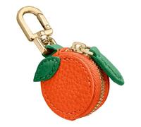 Ligficn Strawberry/Lemon Coin Purse Fruit Charm Change Purse Cute Keychain Mini Pouch Wallet Coin Bag Cute Fashion Accessory for Girl Women, Orange, Fashion